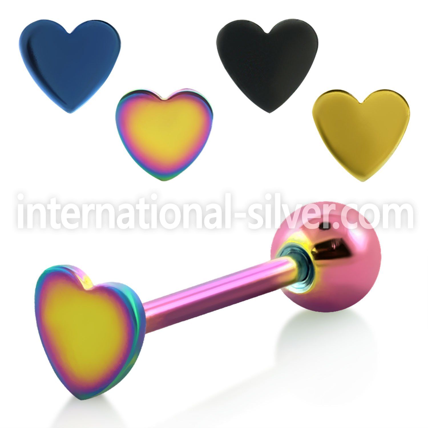 bbtsh2 straight barbells anodized surgical steel 316l tongue