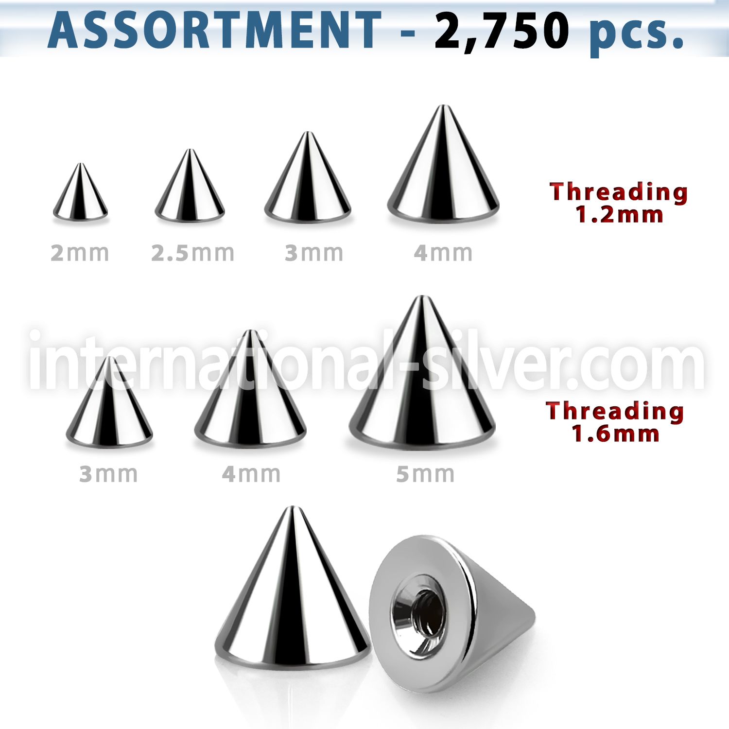blk514 loose body jewelry parts surgical steel 316l 