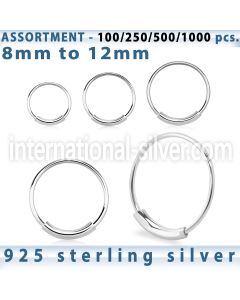blk289 nose hoop silver 925 nose