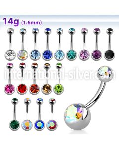 bn2cg belly rings surgical steel 316l belly button