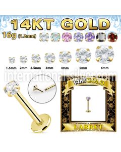 glbz labrets lip rings gold labrets chin