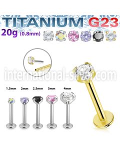 ulbpispz20 titanium labret stud 20g threadless push in top
