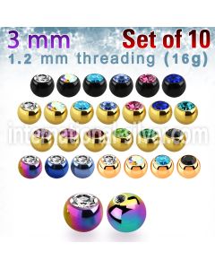 xjbt3s loose body jewelry parts anodized surgical steel 316l belly button