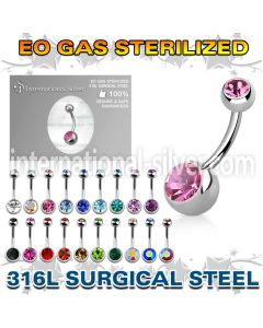 zbn2cg belly rings surgical steel 316l belly button