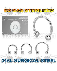 zcbeb horseshoes surgical steel 316l belly button