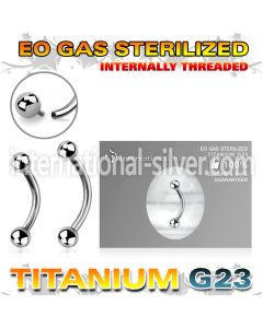 zubnebin sterilized titanium curved barbell balls internal