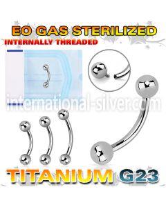 zubnebin sterilized titanium curved barbell balls internal