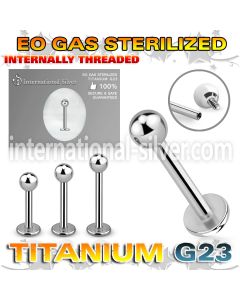 zulbb3in sterilized titanium labret stud 16g ball internal