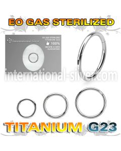 zusegh18 sterilized titanium hinged segment hoop 18g