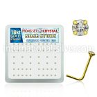 18nspxc l shape nose studs silver 925 nose