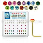 18s19xm l shape nose studs silver 925 nose