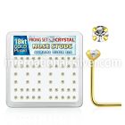 18sp14xc l shape nose studs silver 925 nose