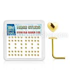 18sxvhr l shape nose studs silver 925 nose