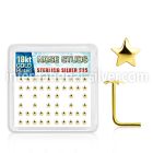 18sxvsar l shape nose studs silver 925 nose