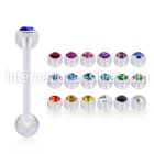 abbajb5 straight barbells acrylic body jewelry tongue