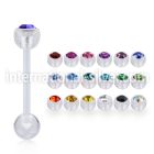 abbajb6 straight barbells acrylic body jewelry tongue