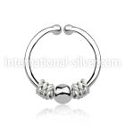 agsep12c fake illusion body jewelry silver 925 septum