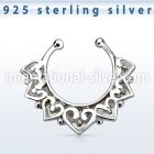 agsepd11 fake illusion body jewelry silver 925 septum