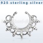 agsepd12 fake illusion body jewelry silver 925 septum