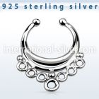 agsepd1 fake illusion body jewelry silver 925 septum