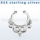 agsepd7 fake illusion body jewelry silver 925 septum