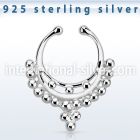 agsepd9 fake illusion body jewelry silver 925 septum
