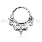 agsepv7 seamless segment rings silver 925 septum