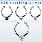 agsepz3 fake illusion body jewelry silver 925 septum