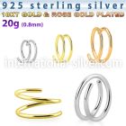 agspr20 925 silver spiral nose ring, 20g (0.8mm)
