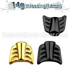 awt14 loose body jewelry parts anodized surgical steel 316l belly button