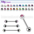 bb18jb3 surgical steel barbells eyebrow helix intim tragus piercing