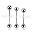 bb20 straight barbells surgical steel 316l tongue