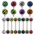 bbdxa straight barbells surgical steel 316l with acrylic parts tongue