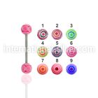 bbdxf straight barbells surgical steel 316l with acrylic parts tongue