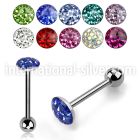 bbfc2x straight barbells surgical steel 316l nipple