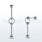 bbsl1d surgical steel industrial barbell 6mm balls