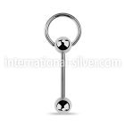 bbsl straight barbells surgical steel 316l tongue