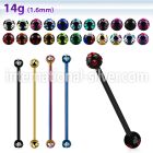 bbt5c straight barbells anodized surgical steel 316l tongue