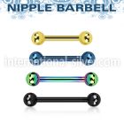 bbtb4 straight barbells anodized surgical steel 316l nipple