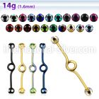 bbtck straight barbells anodized surgical steel 316l tongue