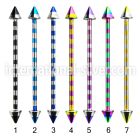 bbtnrb straight barbells anodized surgical steel 316l tongue