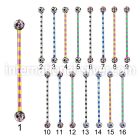 bbtrfr5a straight barbells anodized surgical steel 316l tongue