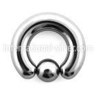 bcr0 hoops captive rings surgical steel 316l ear lobe