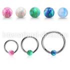 bcr14o4 hoops captive rings surgical steel 316l ear lobe