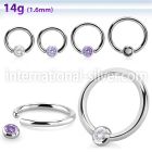 bcr14z3 surgical steel ball closure rings ear othersear lobe ear othershelix nipple septum piercing