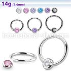 bcr14z4 surgical steel ball closure rings ear othersear lobe ear othershelix nipple septum piercing