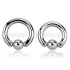 bcr6 hoops captive rings surgical steel 316l ear lobe