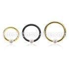 bcrt18o3 pvd plated 316l steel bcr 18g w 3mm synthetic opal ball