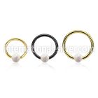 bcrt18o4 pvd plated 316l steel bcr 18g w 4mm synthetic opal ball