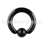 bcrt6 hoops captive rings anodized surgical steel 316l ear lobe